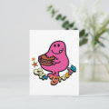 Colorful Mr. Greedy Eating Postcard | Zazzle