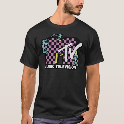 Colorful MTV Music Television Classic 80s Logo qu T_Shirt