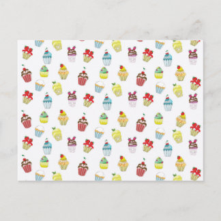 colorful muffins background postcard