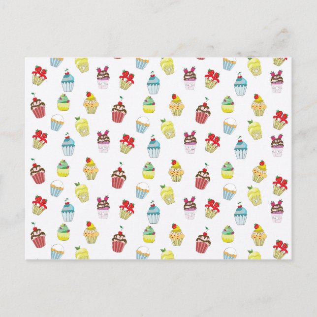colorful muffins background postcard (Front)