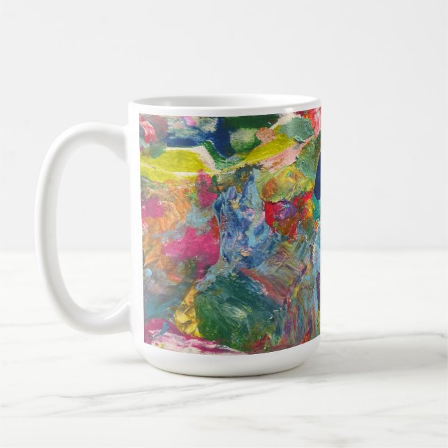Colorful Mug Aesthetic Abstract Tea Coffee Cup (Left)