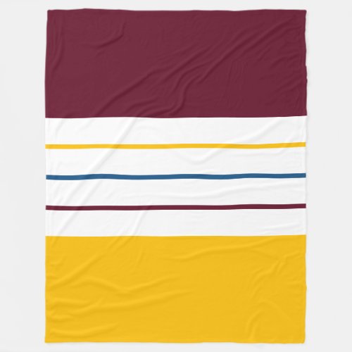 Colorful Mulberry Amber Fall Stripes Fleece Blanket
