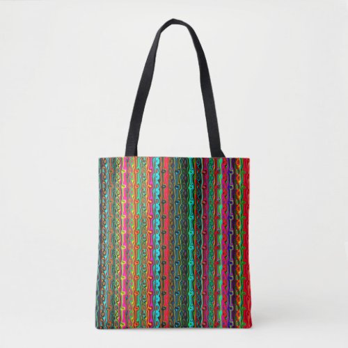 Colorful Multi_Color Pattern Tote Bag