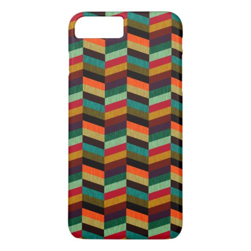 Colorful Multi_Colored Herringbone Pattern iPhone 8 Plus7 Plus Case