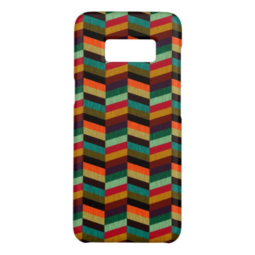 Colorful Multi_Colored Herringbone Pattern Case_Mate Samsung Galaxy S8 Case