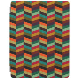 Colorful Multi-Colored Herringbone Pattern iPad Smart Cover