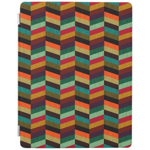 Colorful Multi_Colored Herringbone Pattern iPad Smart Cover
