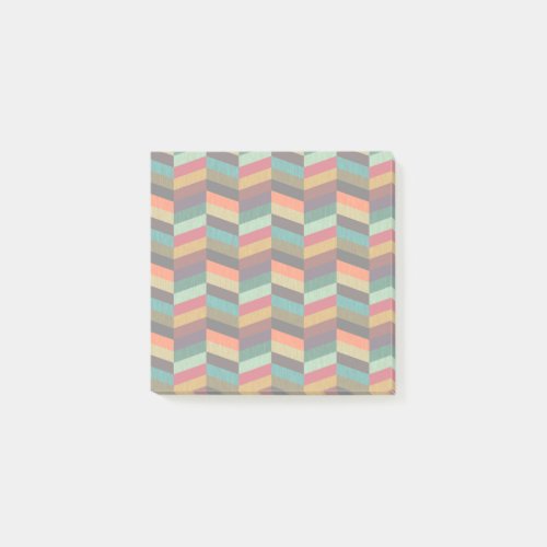Colorful Multi_Colored Herringbone Pattern Post_it Notes