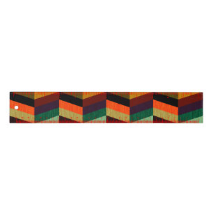 Colorful Multi-Colored Herringbone Pattern Ruler