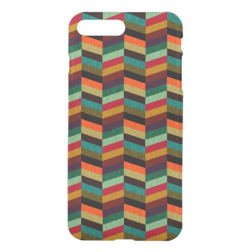 Colorful Multi_Colored Herringbone Pattern iPhone 8 Plus7 Plus Case