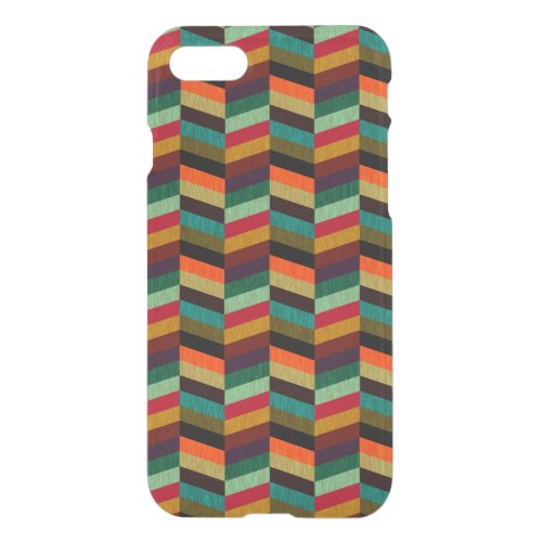Colorful Multi_Colored Herringbone Pattern iPhone SE87 Case