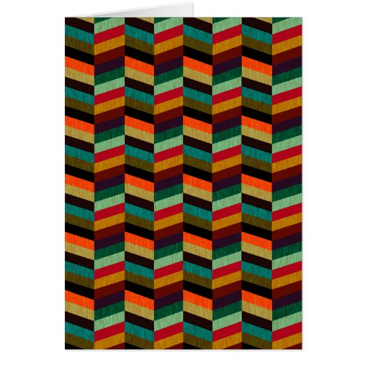 Colorful Multi-Colored Herringbone Style Pattern (Front)