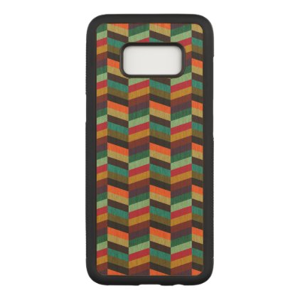 Colorful Multi-Colored Herringbone Style Pattern Carved Samsung Galaxy S8 Case