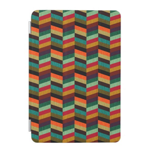 Colorful Multi_Colored Herringbone Style Pattern iPad Mini Cover