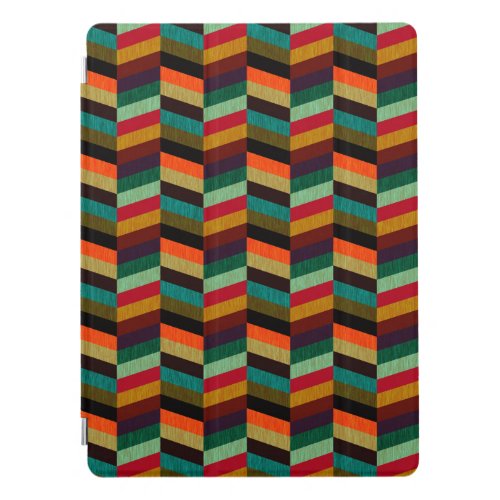 Colorful Multi_Colored Herringbone Style Pattern iPad Pro Cover