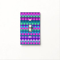 Colorful Multi-Colored Mermaid Girls Bedroom Light Switch Cover