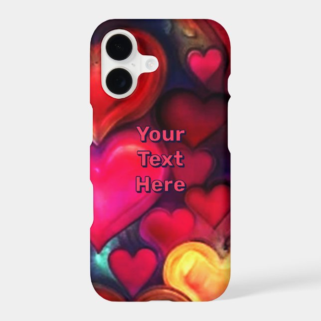 Colorful Multi Hearts Valentine Case-Mate iPhone Case (Back)