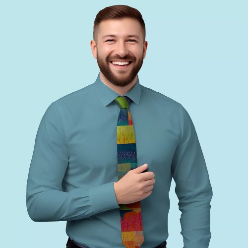 Colorful Multi_patterned Tie