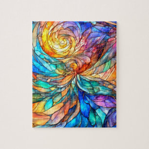 Colorful multicolor Abstract 75 twist Jigsaw Puzzle