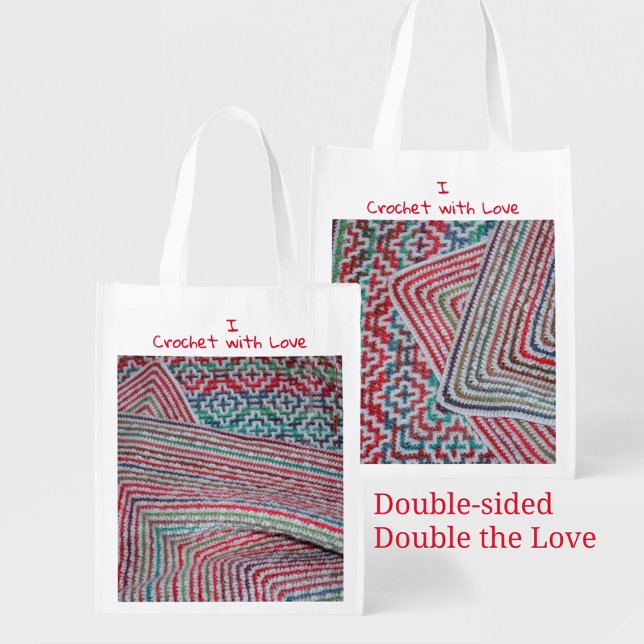 Colorful Multicolor Crochet design Grocery Bag (Creator Uploaded)