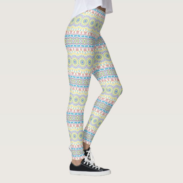 Colorful Multicolor Mandala Pattern Leggings (Right)