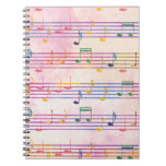 Colorful Multicolor Music Note Musician  Notebook at Zazzle