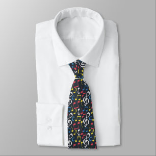 Colorful Multicolor Music Note Neck Tie