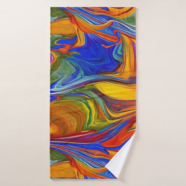 Colorful Multicolor Swirls  Bath Towel (Bath Towel)