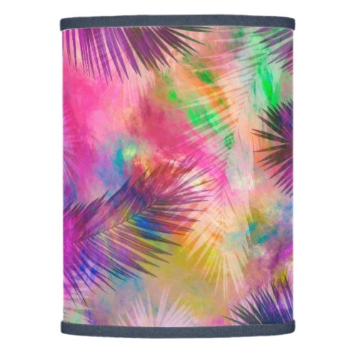 Colorful Multicolor Tropical Palm Leaves Lamp Shade