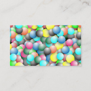 Colorful Multicolored Balloons Pattern Business Card