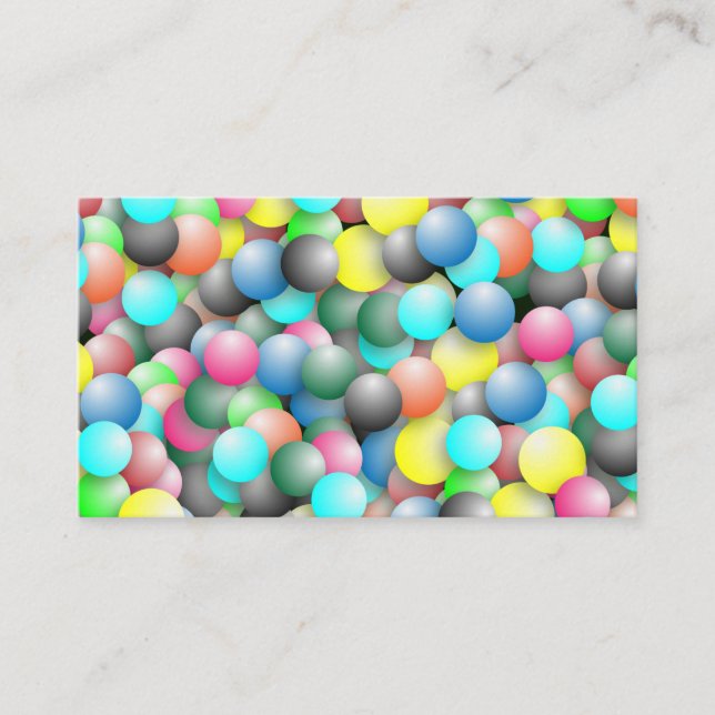 Colorful Multicolored Balloons Pattern Business Card (Front)