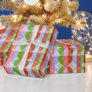 Colorful Multicolored Cheerful Striped Wrapping Paper