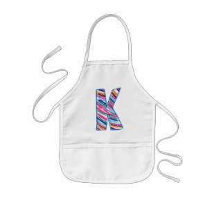 Colorful Multicolored Letter K as in Kay Kids' Apron