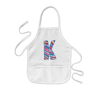 Colorful Multicolored Letter K as in Kay Kids' Apron