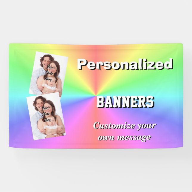 Colorful multicolored pastel rainbow banner (Horizontal)