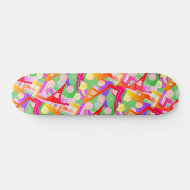Colorful Multicolored Pattern Skateboard (Horz)