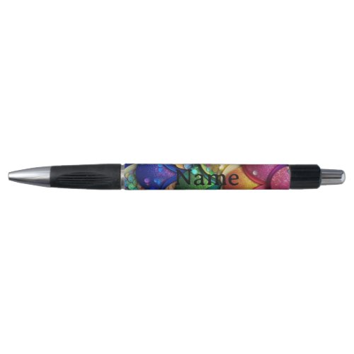 Colorful Multicolored Rainbow Mermaid Tail Print n Pen