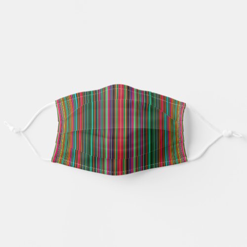 Colorful Multicolored Striped Pattern Adult Cloth Face Mask