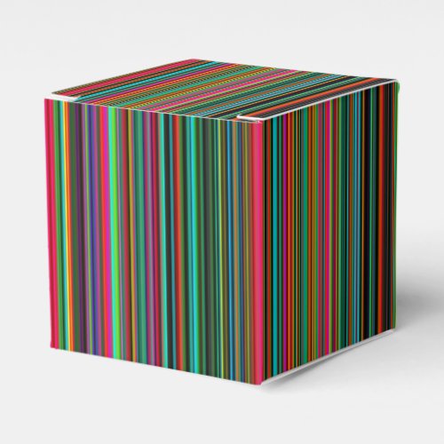Colorful Multicolored Striped Pattern Favor Boxes