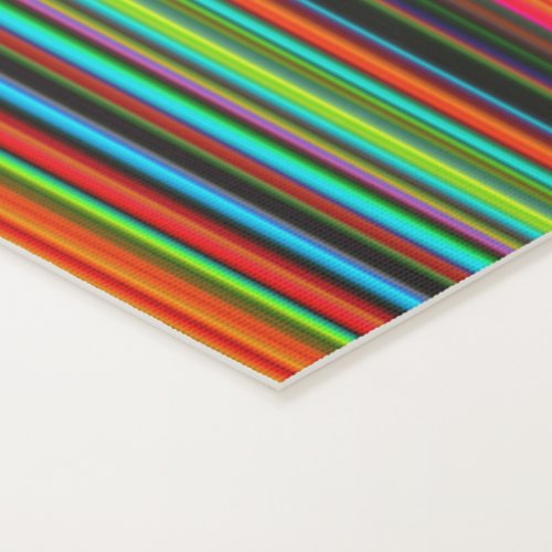 Colorful Multicolored Striped Pattern Yoga Mat
