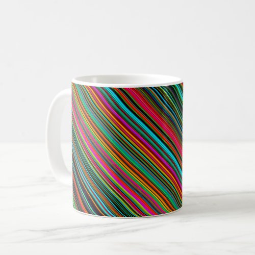 Colorful Multicolored Stripes Coffee Mug