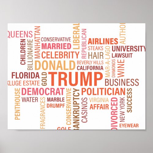 Colorful Multiple Trump Donald Politician Poster