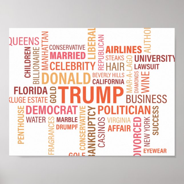 Colorful Multiple Trump Donald Politician Poster (Front)