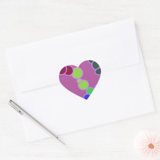 colorful multiverse in purple heart sticker