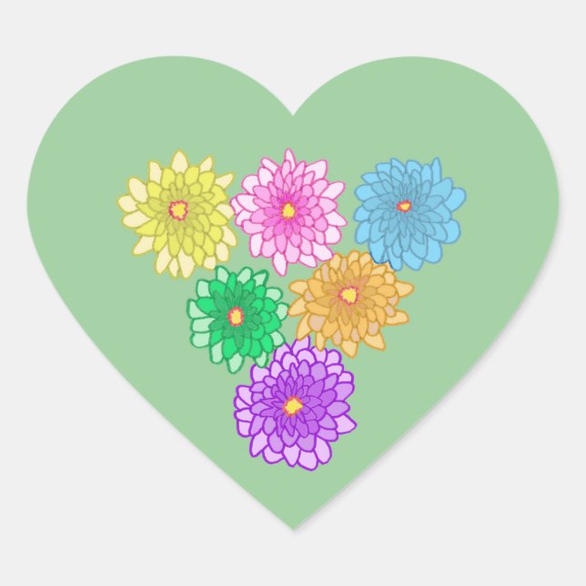 Colorful Mums Custom Stickers (Front)