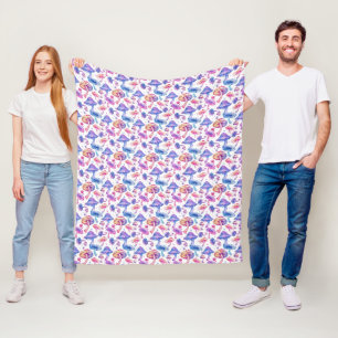 Colorful Mushroom Blanket – Neon Cottagecore Cozy