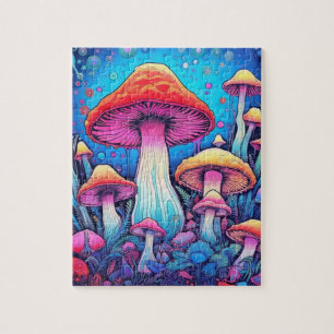 Colorful Mushroom Fungi   Hard Challenging Jigsaw Puzzle