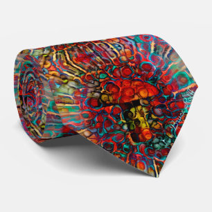 Colorful Mushroom Neck Tie