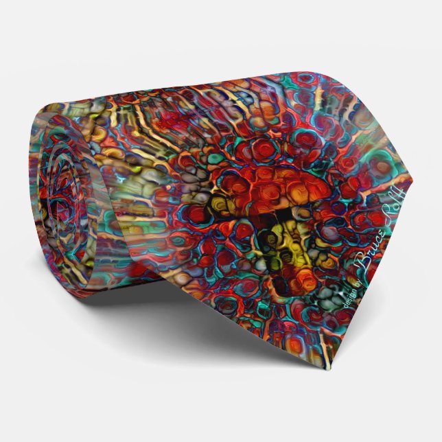 Colorful Mushroom Neck Tie (Rolled)