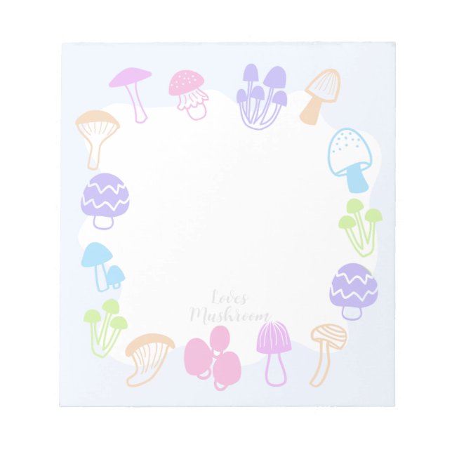 Colorful Mushroom Notepad (Front)